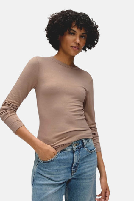 Pull col O - beige