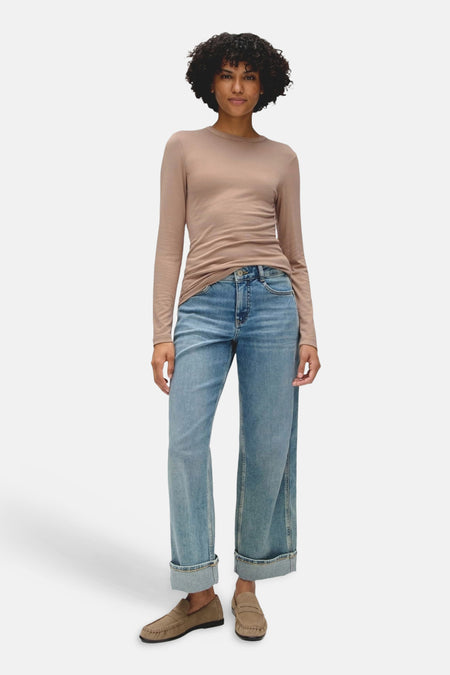 Pull col O - beige