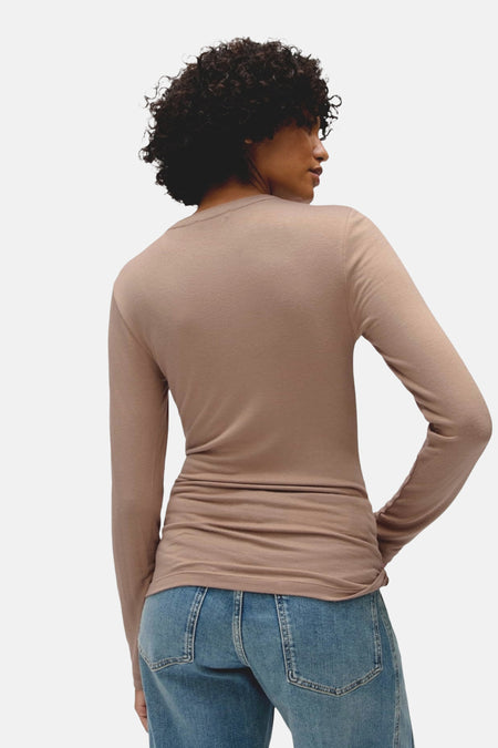 Pull col O - beige