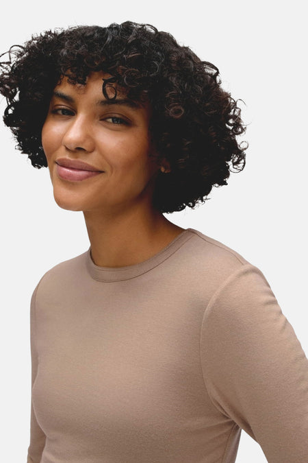 Pull col O - beige