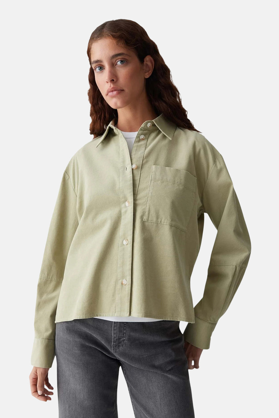 Blouse à manches longues - Vert - OPUS