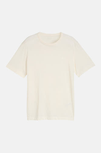T-shirt écru à manches courtes de TOM TAILOR, uni et décontracté.