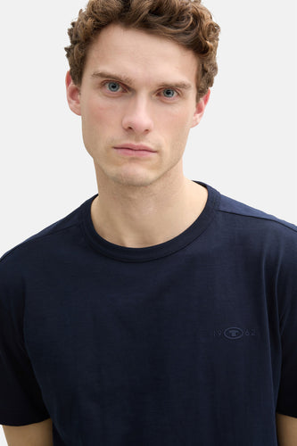 T-shirt à manches courtes - Bleu foncé - TOM TAILOR