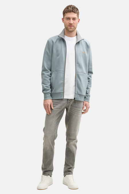 Sweat (gilet) Bleu - TOM TAILOR