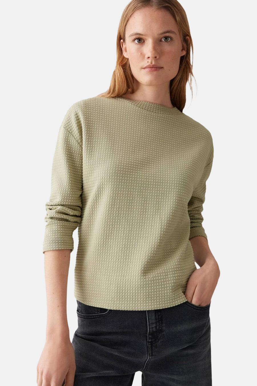 Pull à col rond - vert