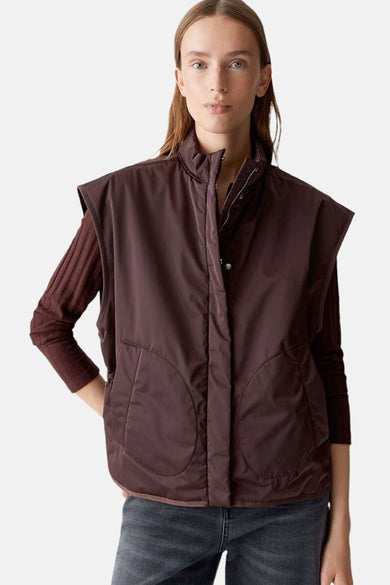 Gilet rouge OPUSUS avec dé dé déord,, vu vu arrière