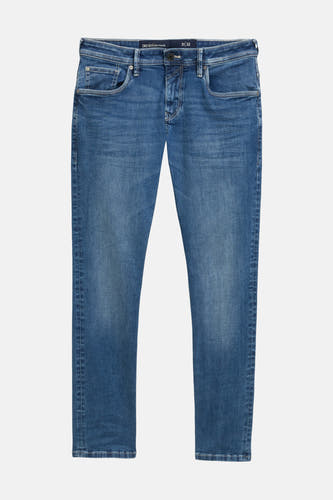Jean bleu droit de TOM TAILOR, tissu denim uni avec poches et boutons.