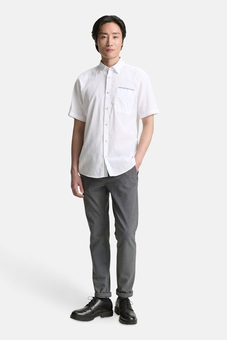 Chemise (manches courtes) Blanc - TOM TAILOR