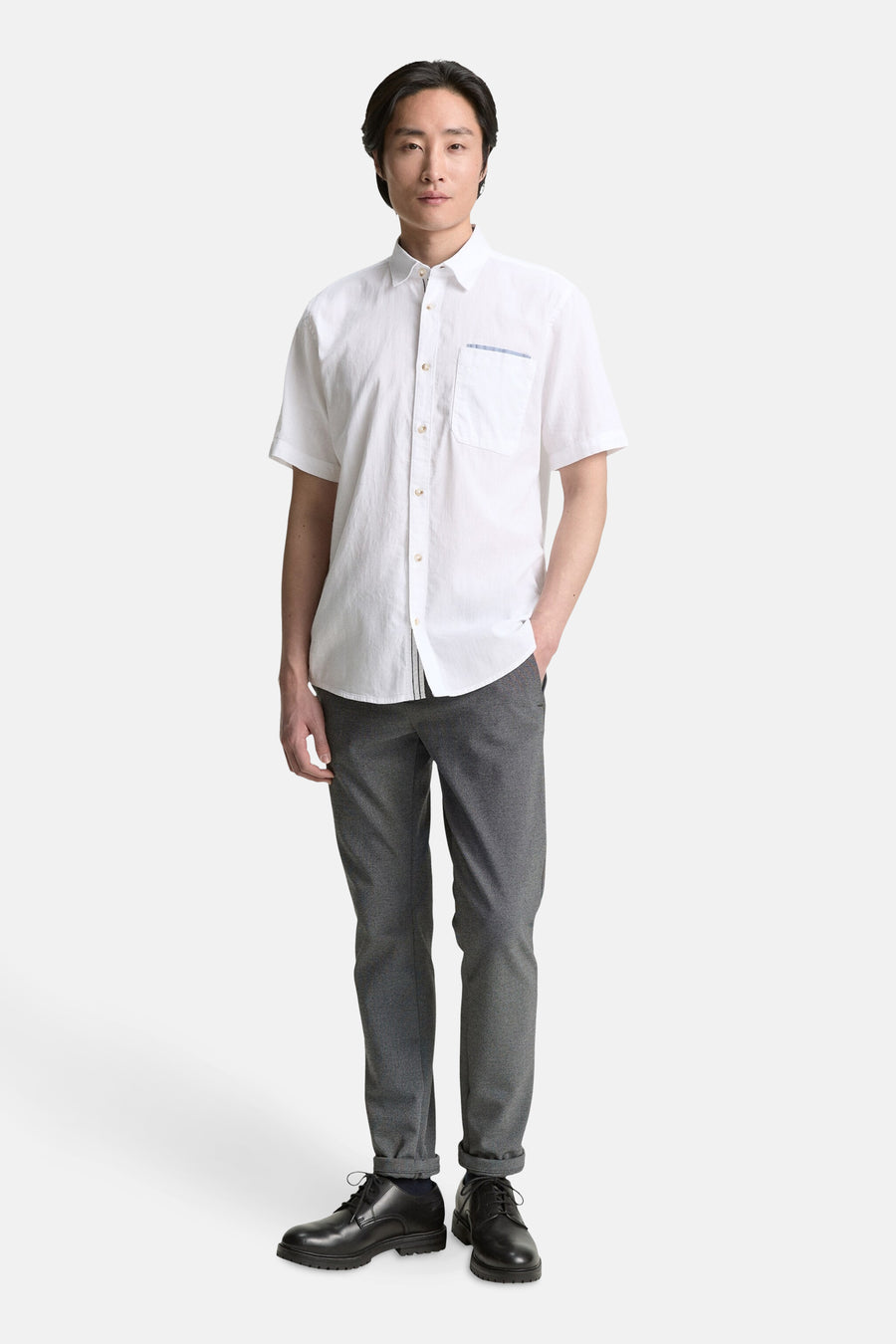 Chemise à manches courtes - blanc - TOM TAILOR