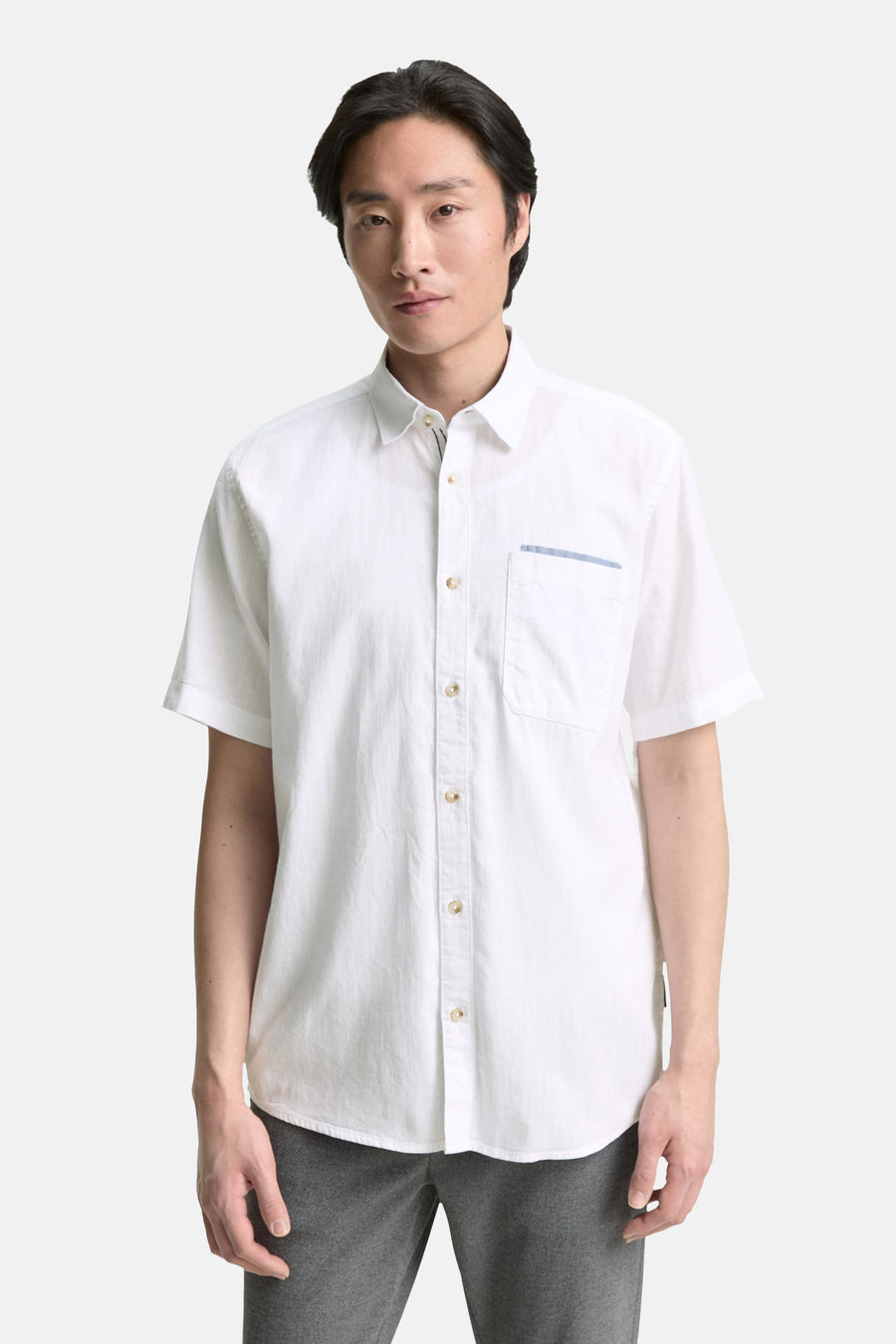 Chemise à manches courtes - blanc - TOM TAILOR