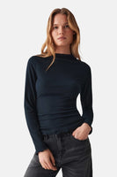 Top uni manche longue bleu - OPUS