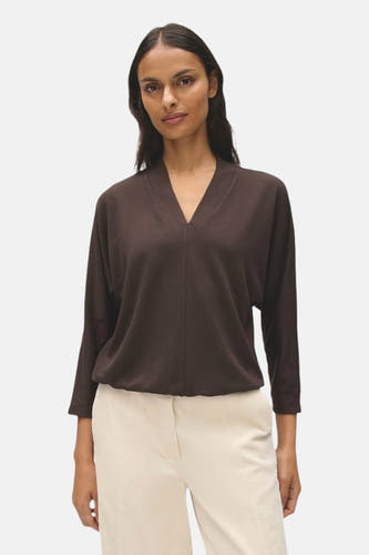 Sweat col O brun - OPUS