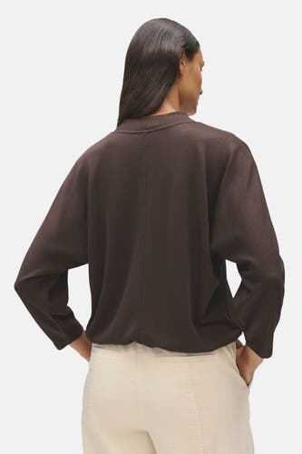 Sweat col O brun - OPUS