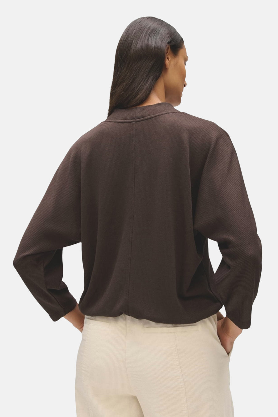 Sweat col O brun - OPUS