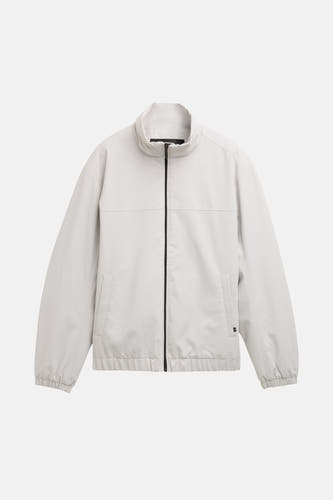 Manteau gris court de TOM TAILOR avec une subtile texture et un léger tombé.