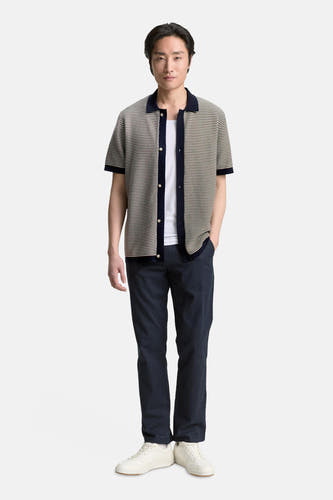 Multikleurige trui van TOM TAILOR, met korte mouwen en een gestreept patroon.