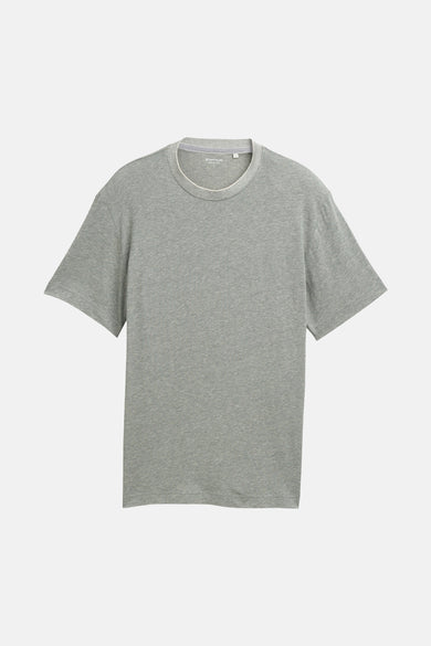 T-shirt vert de mantes courtes TOM TOM TOROR, avec un col rond rayé.