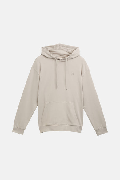 Hoodie beige de TOM TAILOR avec capuchon, longues manches et une poche à l'avant.