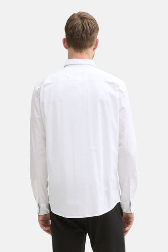 Chemise à manches longues - blanc - TOM TAILOR