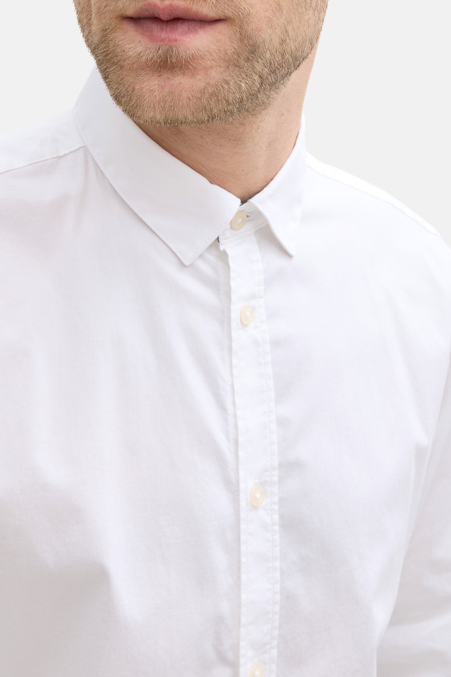 Chemise à manches longues - blanc - TOM TAILOR