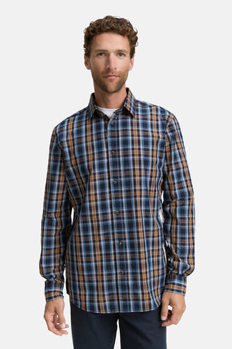 Chemise multicolore à manches longues de TOM TAILOR, avec motif à carreaux et fermeture à boutons.