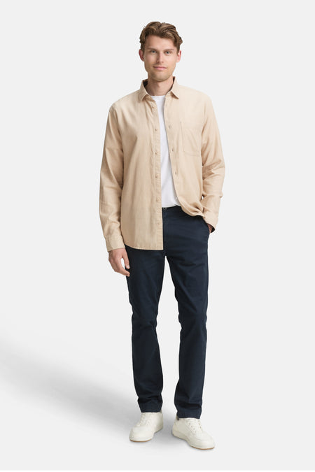 Chemise à manches longues - beige