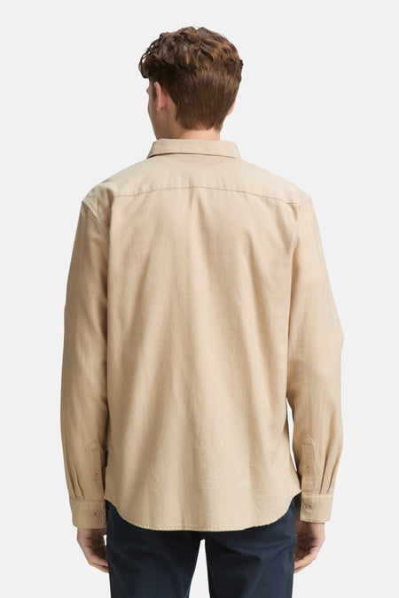 Chemise à manches longues - beige