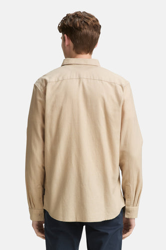 Chemise à manches longues - beige - TOM TAILOR
