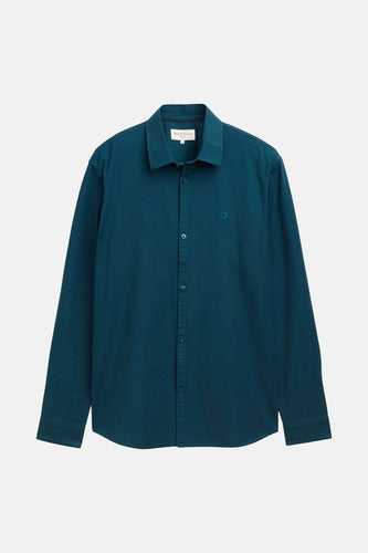 Chemise coupe classique avec logo brodé