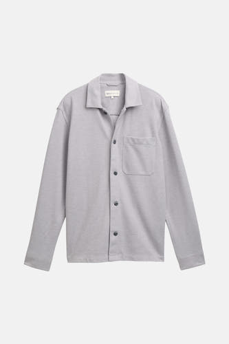 Chemise grise de TOM TAILOR avec des manches longues et une poche po.