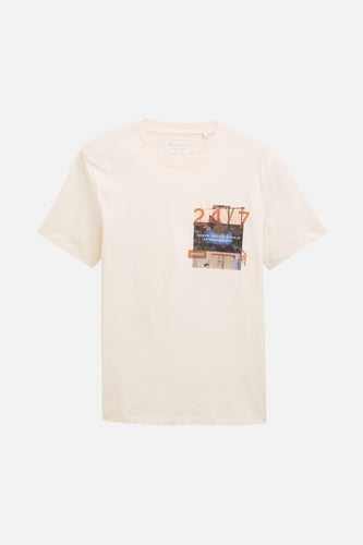 T-shirt à manches courtes - blanc - TOM TAILOR