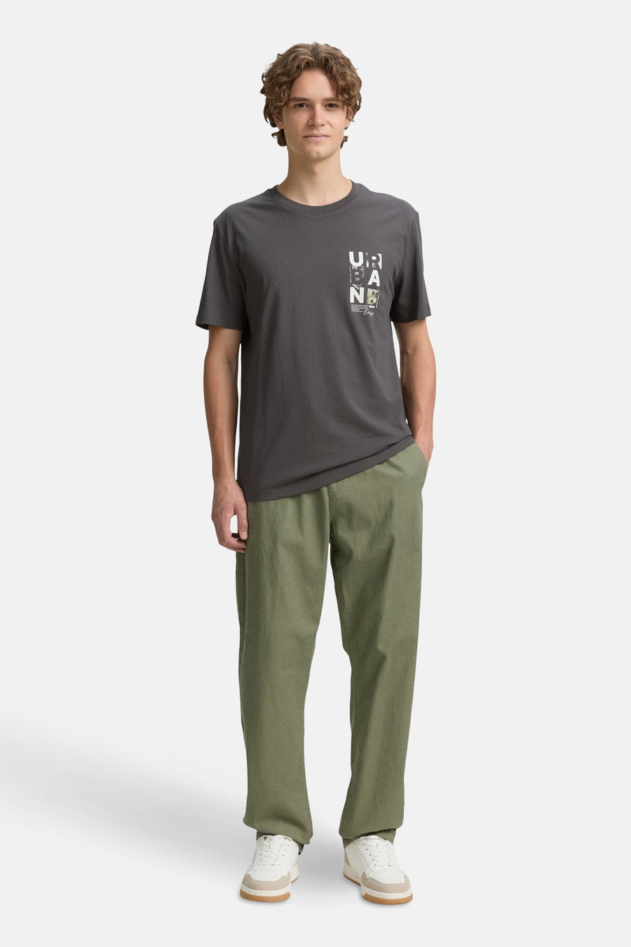 T-shirt à manches courtes - gris - TOM TAILOR