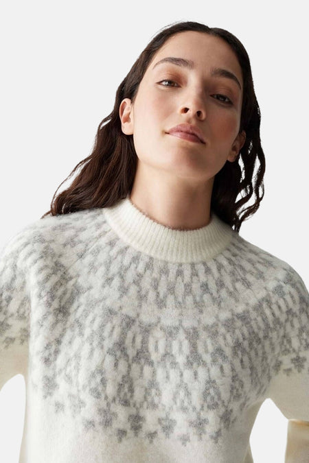 Pull col O blanc - OPUS