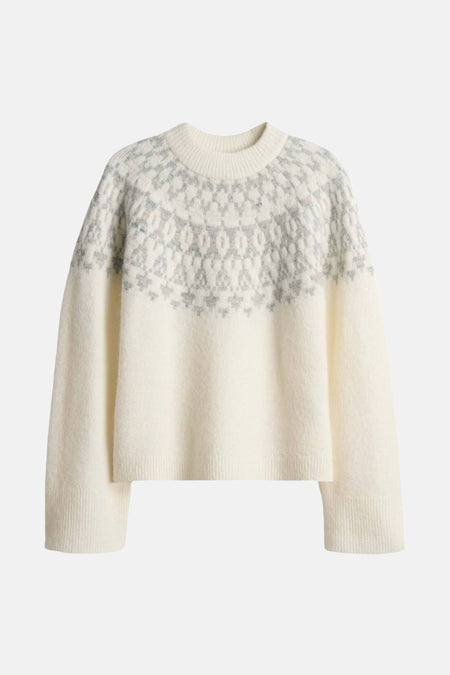 Pull col O blanc - OPUS