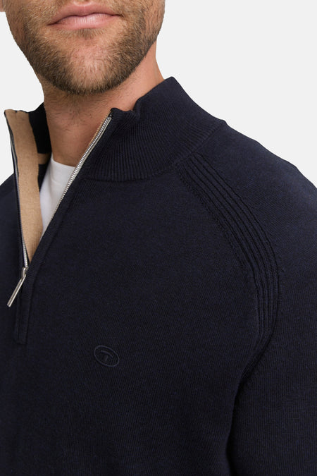 Pull à col rond - bleu