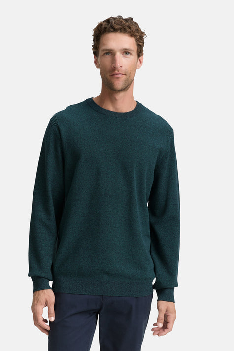 Pull à col rond - Turquoise