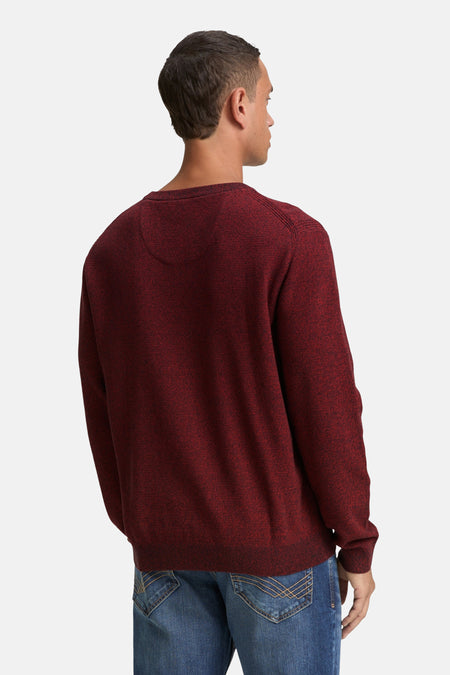 Pull à col rond - rouge