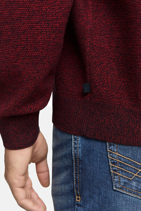 Pull à col rond - rouge