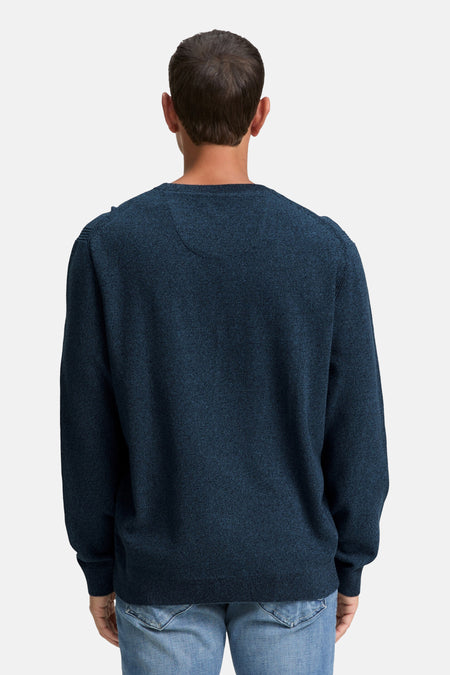 Pull à col rond - bleu