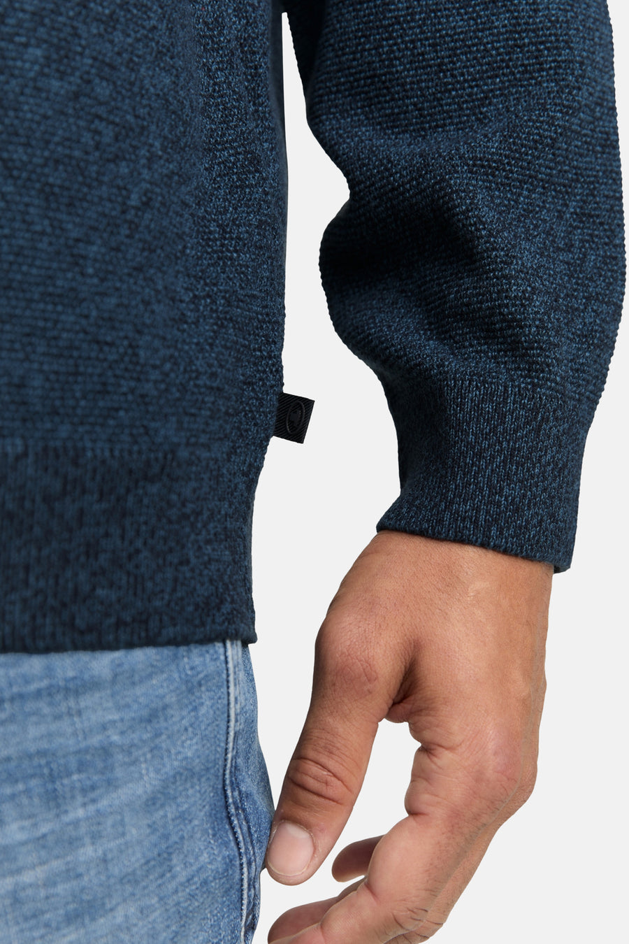 Pull à col rond - bleu - TOM TAILOR