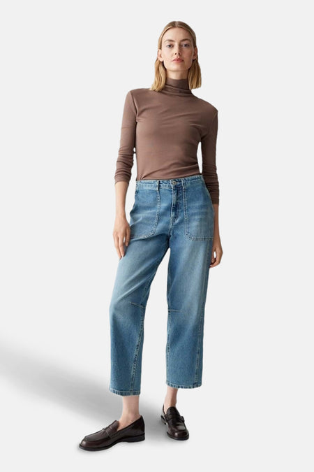 Pull col roulé brun - OPUS