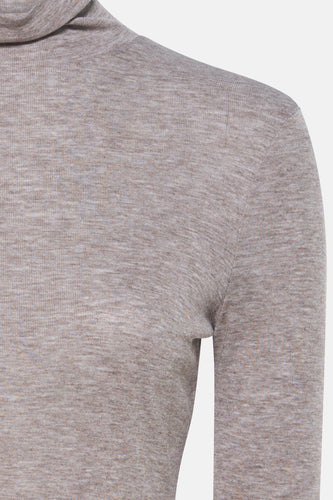 Pull à col roulé - Beige