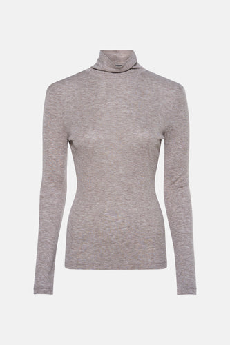 Pull à col roulé - Beige