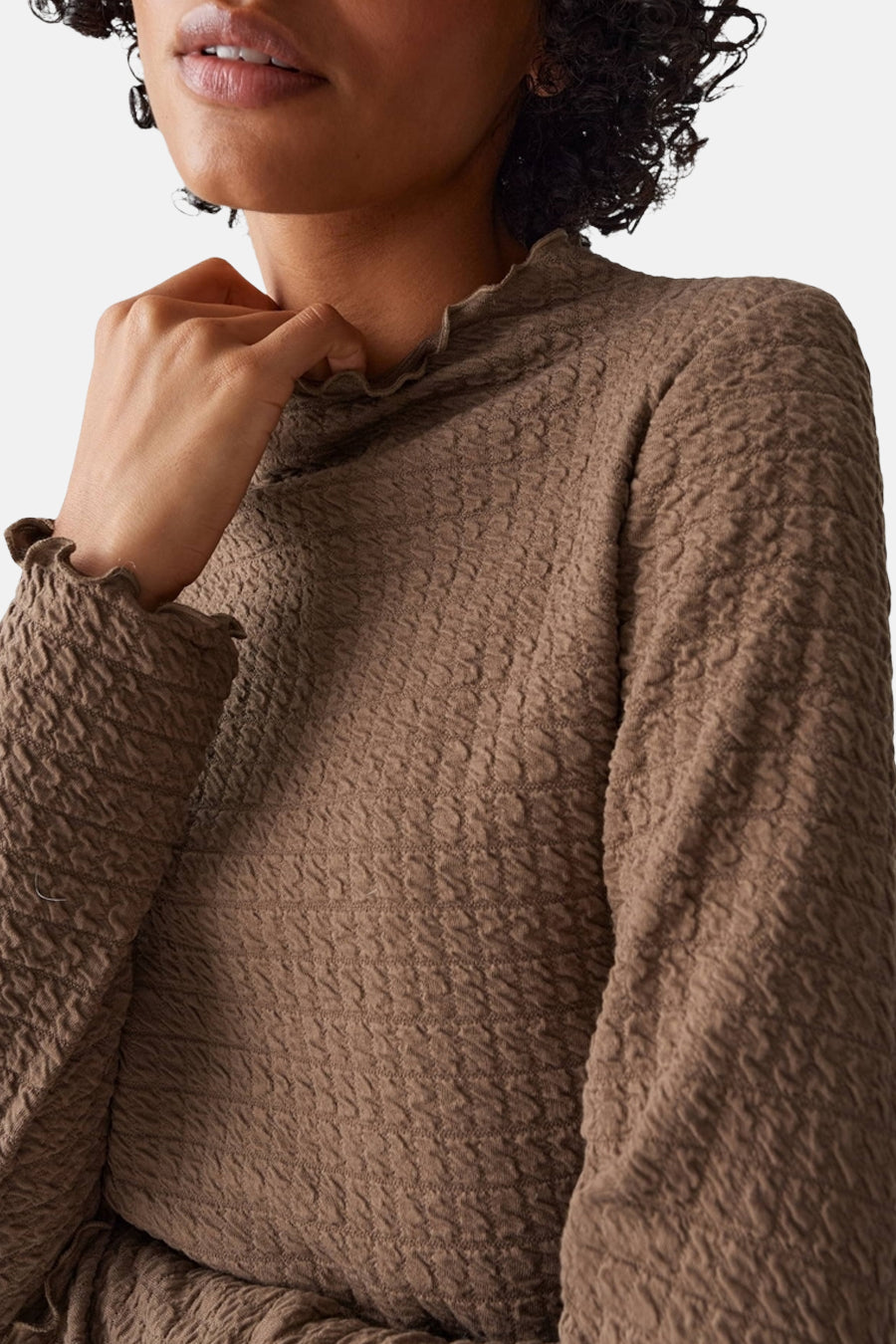 T-shirt à manches longues - brun - OPUS