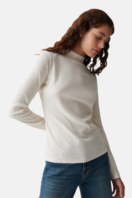 Pull à col rond - écru