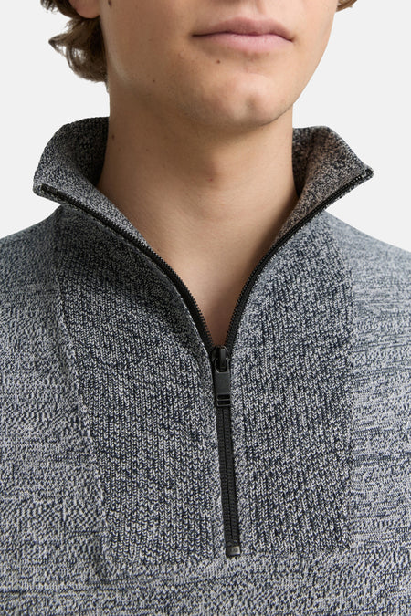 Pull à col rond - Gris