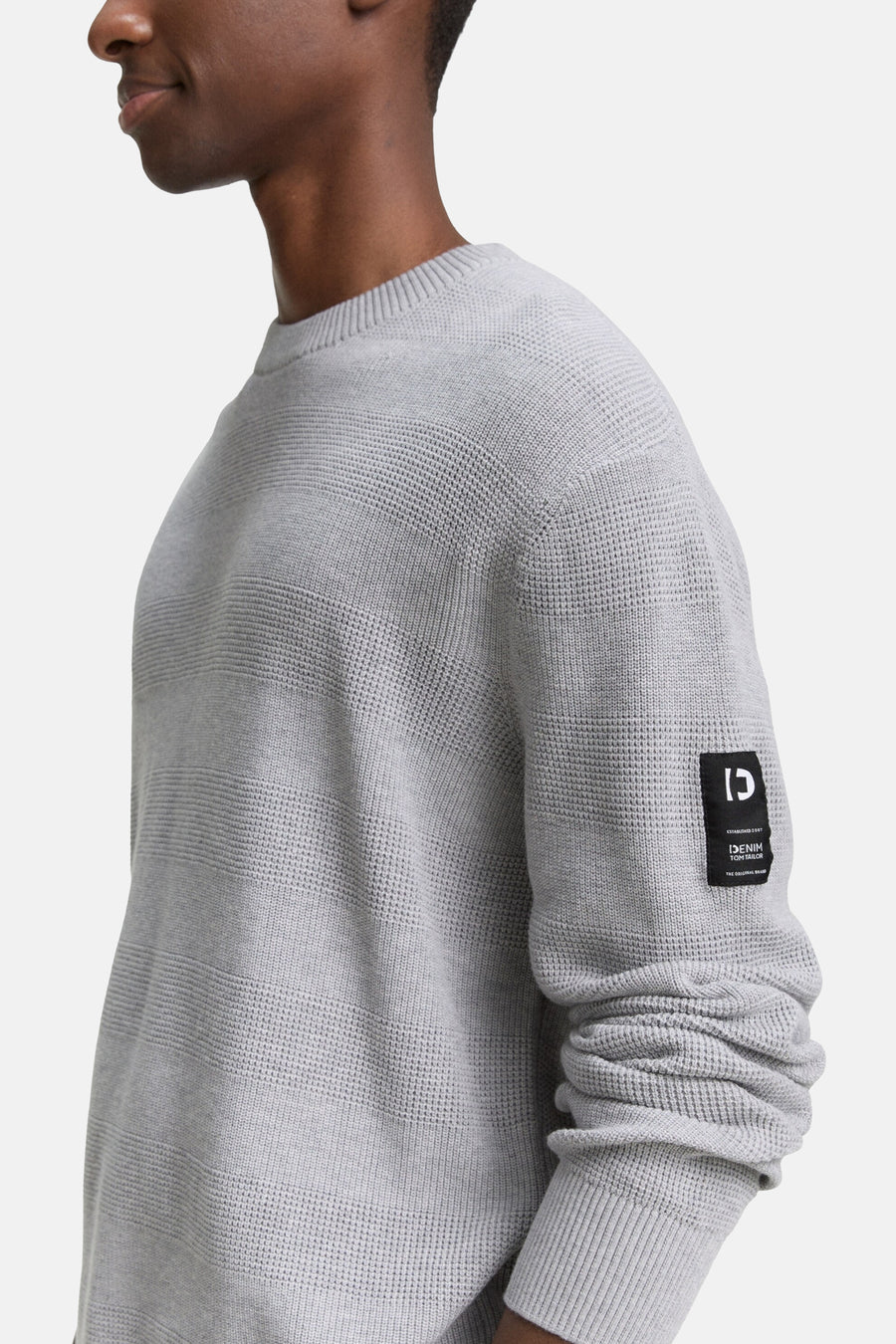 Pull à col rond - gris - TOM TAILOR