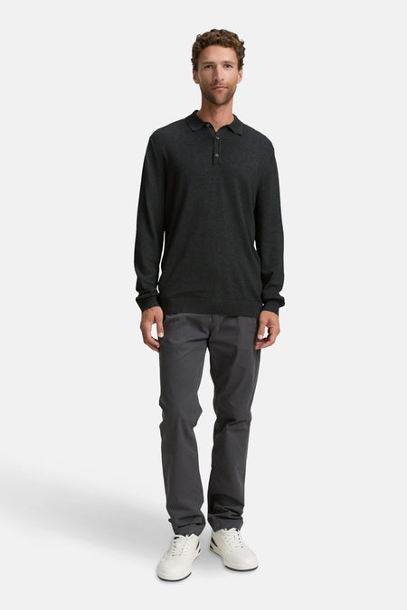 Polo tricoté en viscose