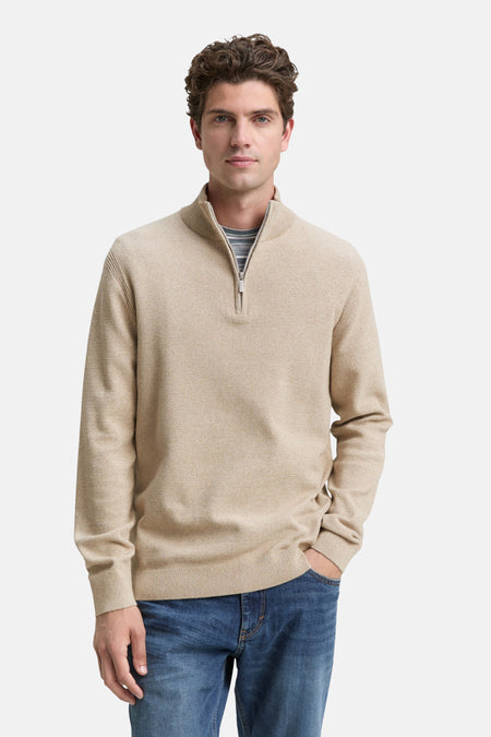 Pull à col rond - beige
