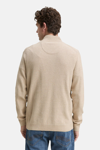 Pull à col rond - beige - TOM TAILOR